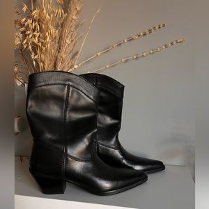 Zara leather boots